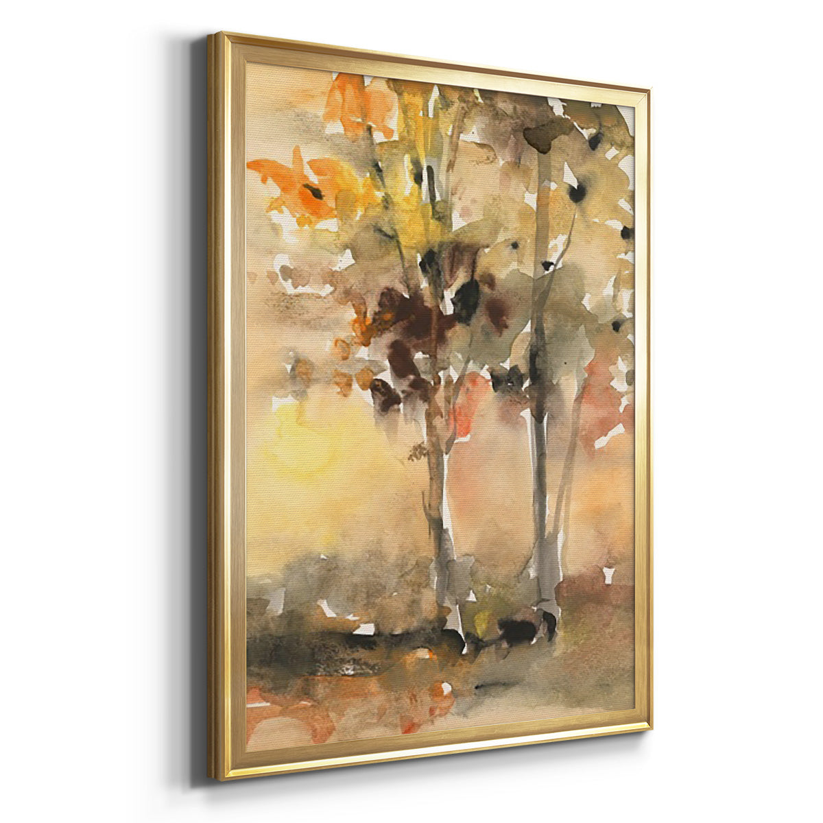 Fall Foliage Watercolor II Premium Framed Print - Ready to Hang