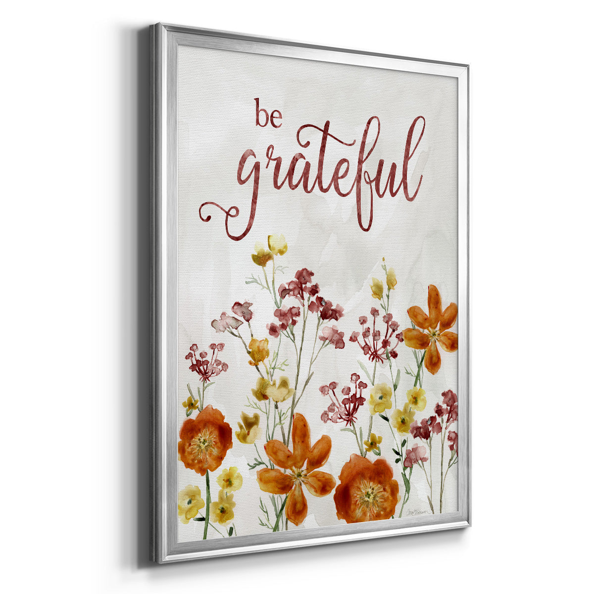 Grateful Catalina Bouquet Premium Framed Print - Ready to Hang