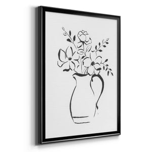 Sketchy Bouquet II Premium Framed Print - Ready to Hang