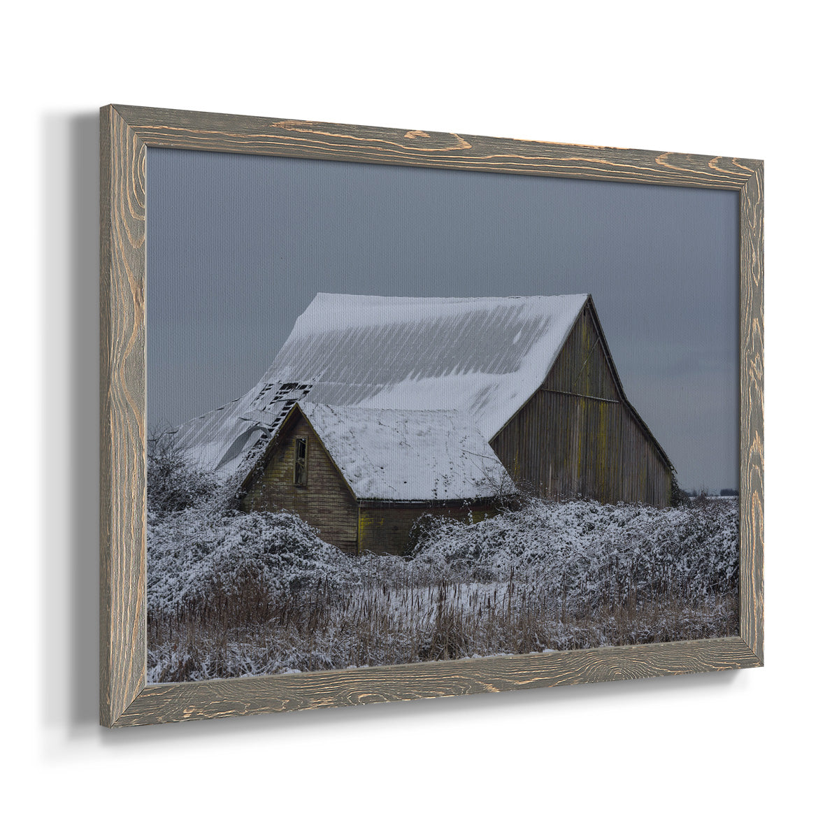 Winter Barn-Premium Framed Canvas - Ready to Hang