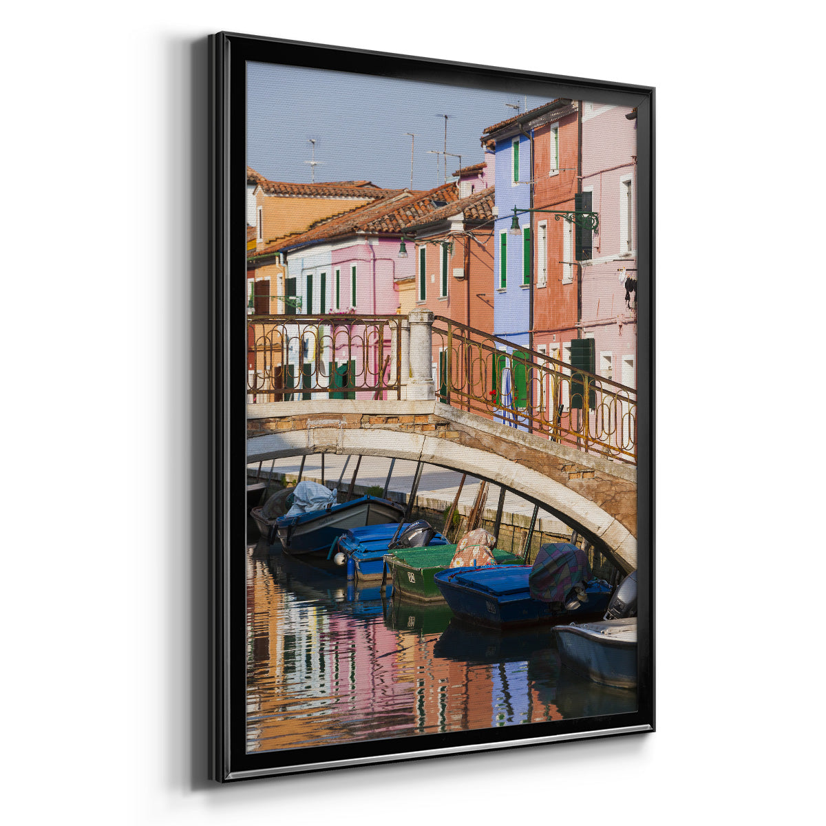 Colorful Canal Premium Framed Print - Ready to Hang