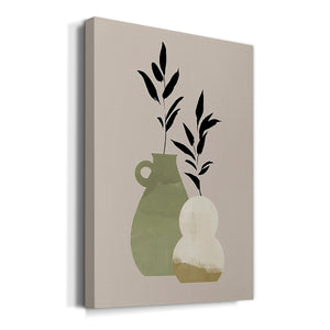 Simple Bud Vases II Premium Gallery Wrapped Canvas - Ready to Hang