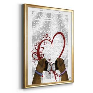Boxer Love Premium Framed Print - Ready to Hang