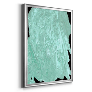 Teal Cascade II Premium Framed Print - Ready to Hang