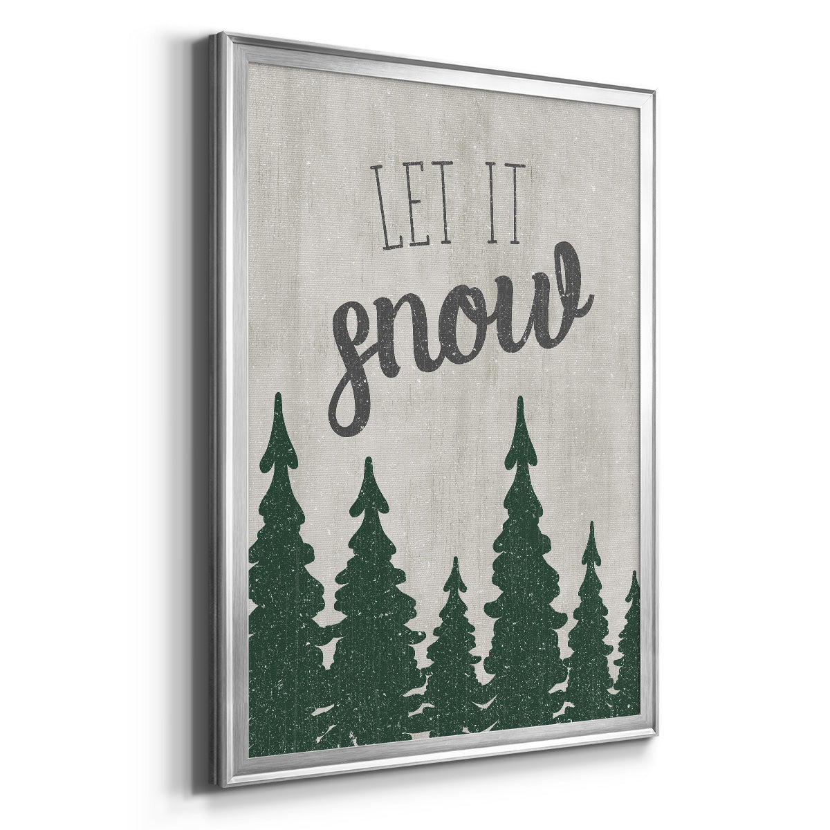 Let It Snow Forest Premium Framed Print - Ready to Hang