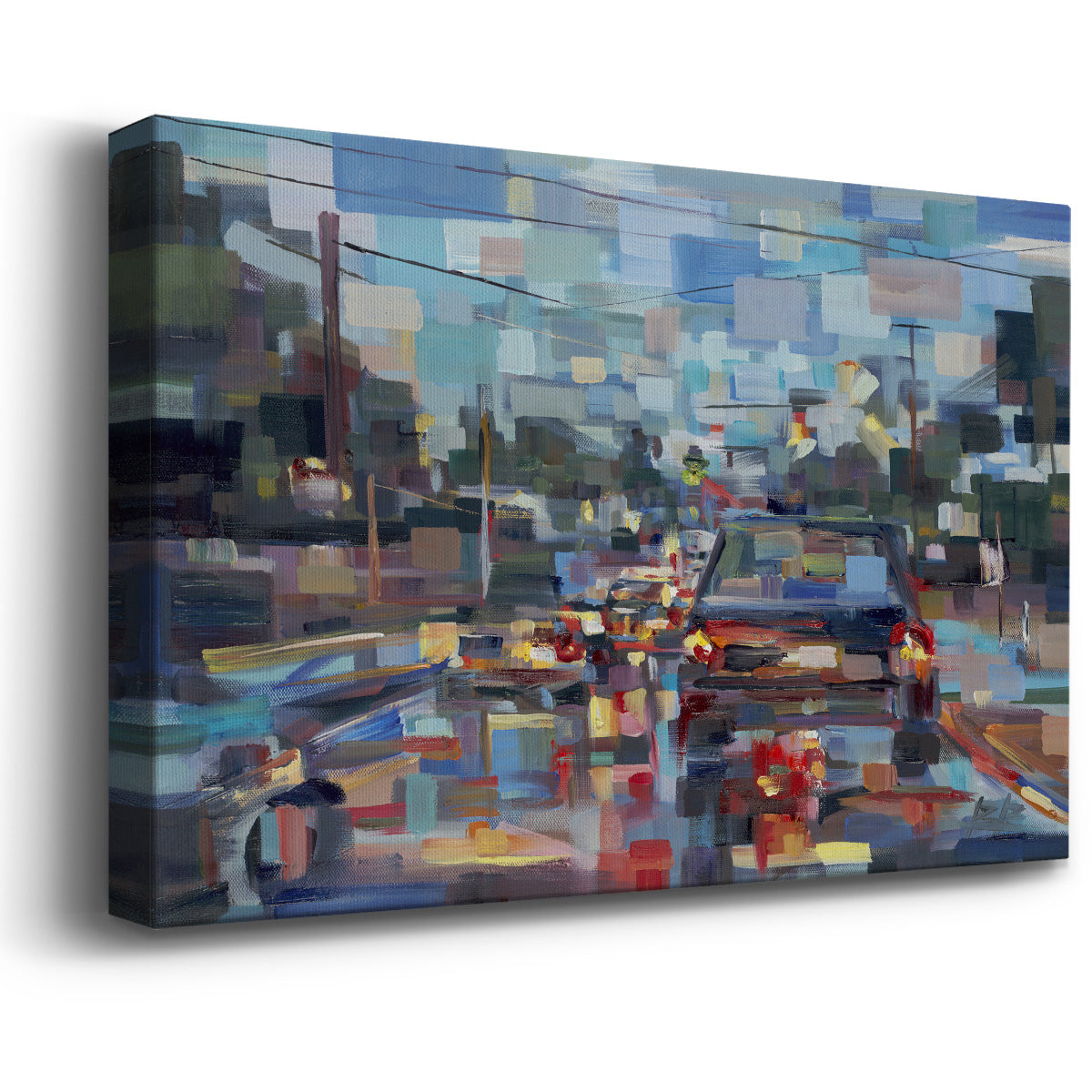 Red Traffic Premium Gallery Wrapped Canvas - Ready to Hang