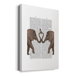 Elephants Heart and Rose Premium Gallery Wrapped Canvas - Ready to Hang