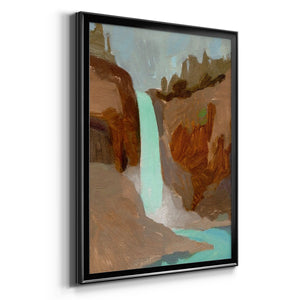 Turquoise Falls I Premium Framed Print - Ready to Hang