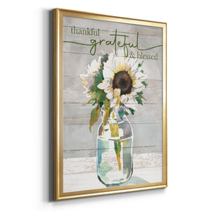 Thankful, Grateful, Blessed Premium Framed Print - Ready to Hang