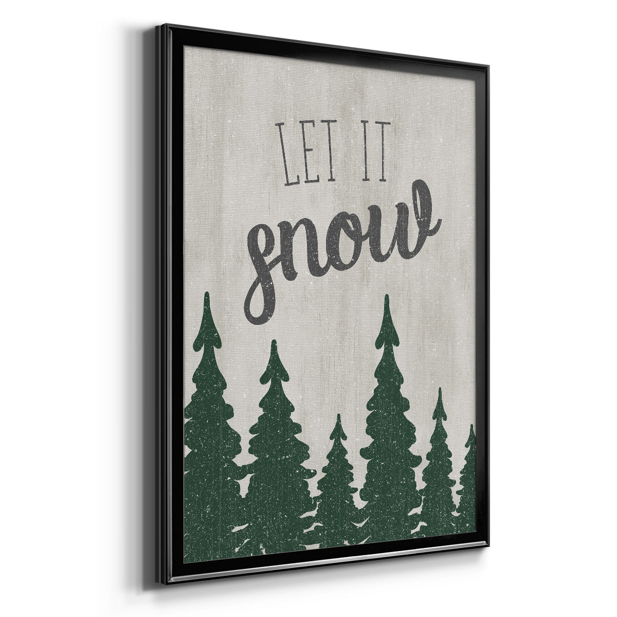 Let It Snow Forest Premium Framed Print - Ready to Hang