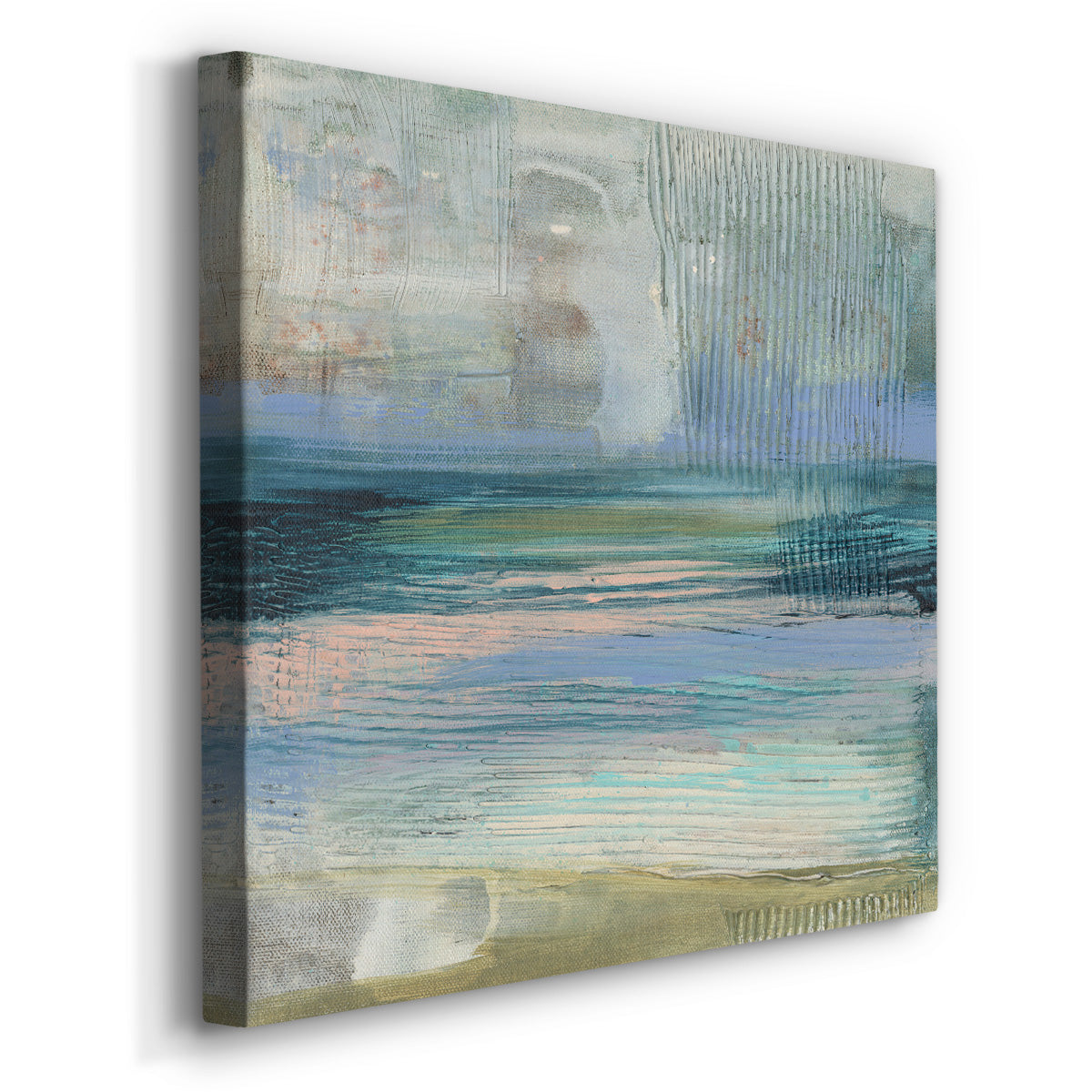 Textured Coastline I-Premium Gallery Wrapped Canvas - Ready to Hang