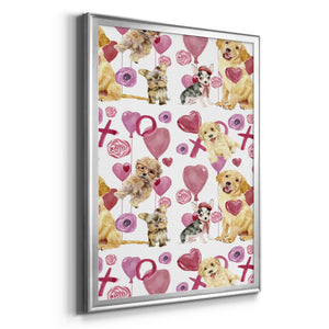 Puppy Valentine Collection E Premium Framed Print - Ready to Hang