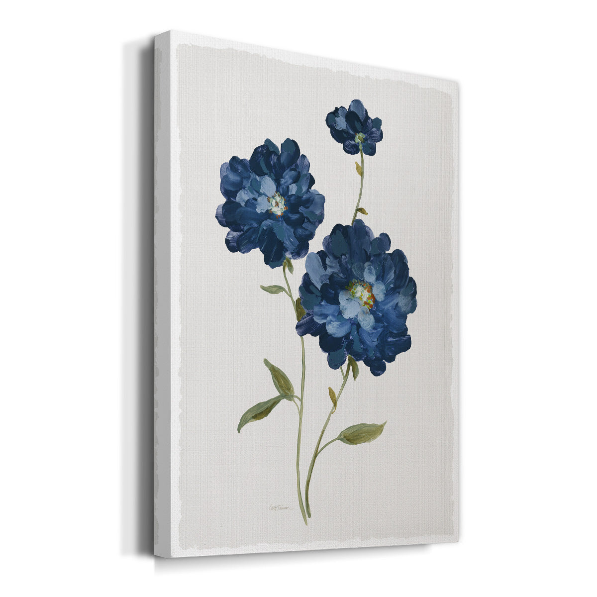 Blue Mums Premium Gallery Wrapped Canvas - Ready to Hang