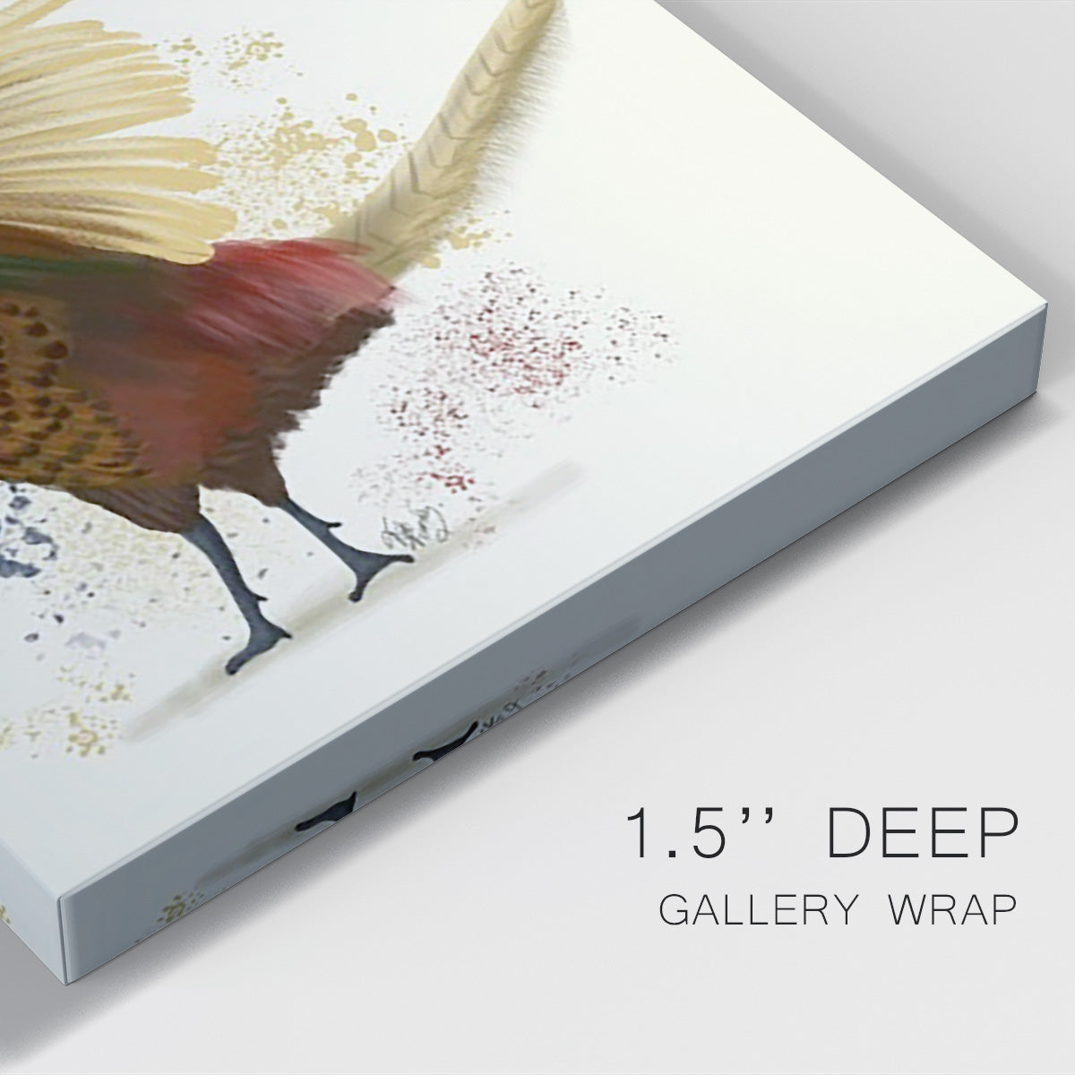 Pheasant Splash 8 Premium Gallery Wrapped Canvas - Ready to Hang
