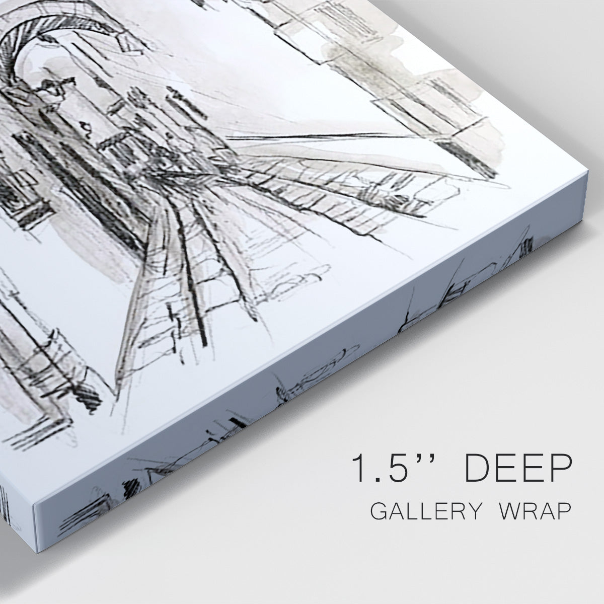 Europe Street Sketches II Premium Gallery Wrapped Canvas - Ready to Hang