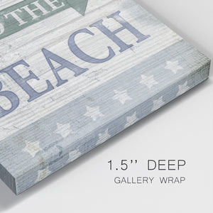 Beach Sign VII-Premium Gallery Wrapped Canvas - Ready to Hang