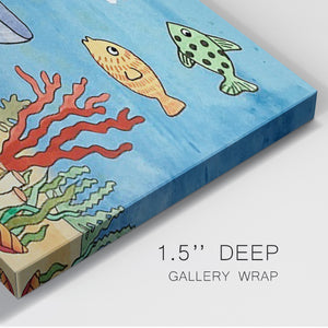 Cute Sea Creatures II Premium Gallery Wrapped Canvas - Ready to Hang