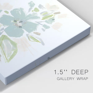 Seafoam Petals I Premium Gallery Wrapped Canvas - Ready to Hang