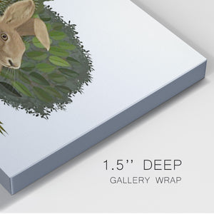 Hare Reclining in Leaves Premium Gallery Wrapped Canvas - Ready to Hang