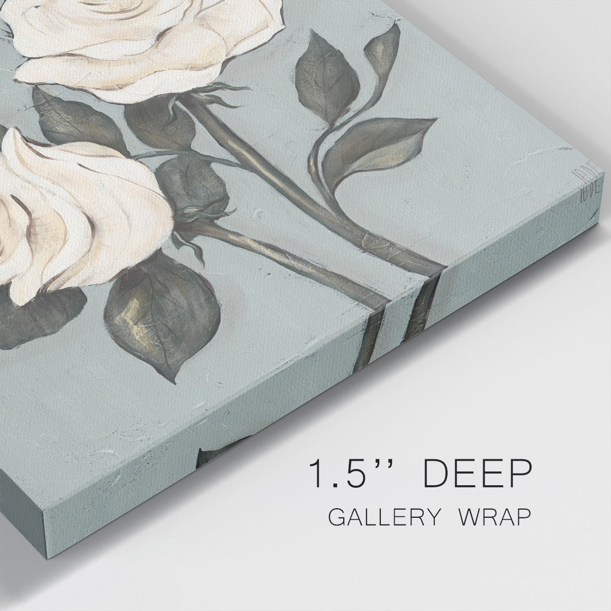 Two Tan Roses-Premium Gallery Wrapped Canvas - Ready to Hang