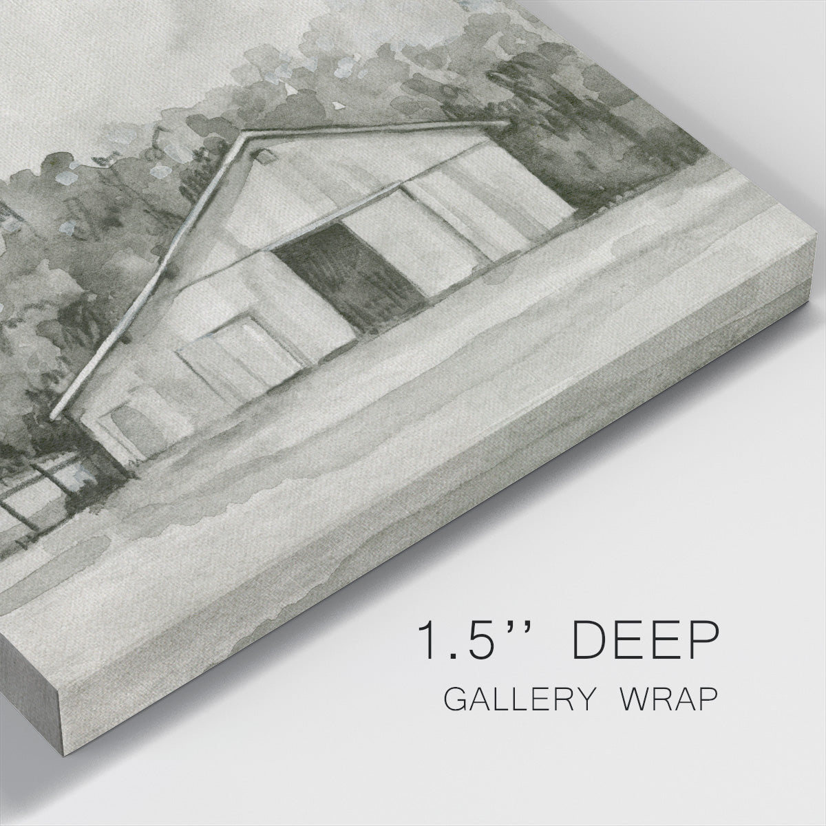 Solemn Barn Sketch IV-Premium Gallery Wrapped Canvas - Ready to Hang