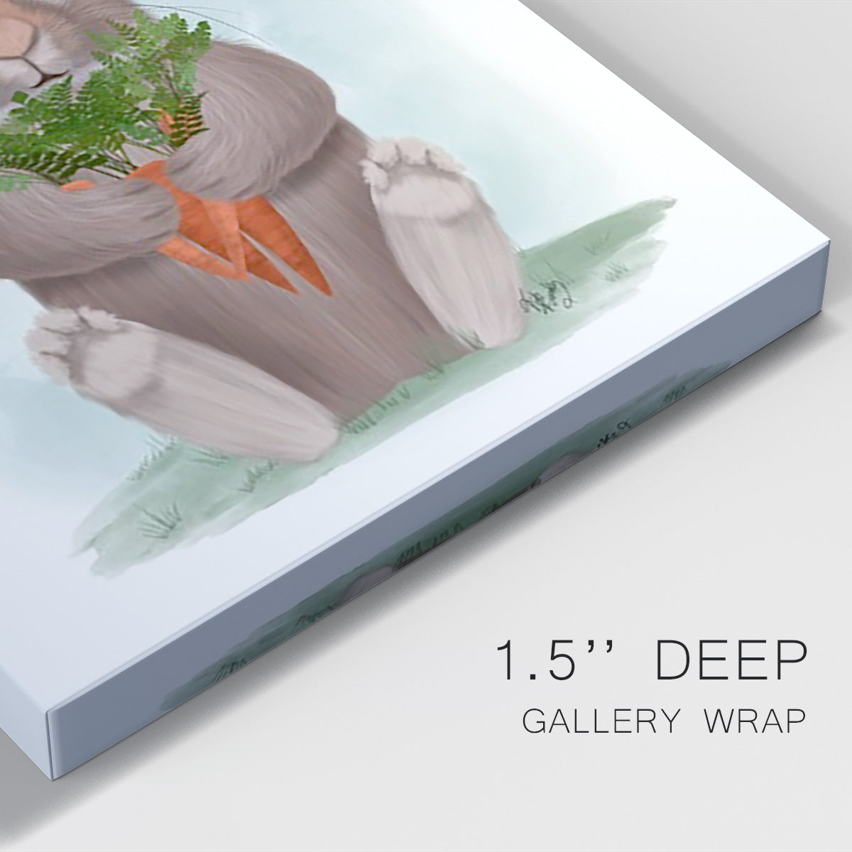 Rabbit Carrot Hug Premium Gallery Wrapped Canvas - Ready to Hang