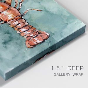 Aquatic Lobster II Premium Gallery Wrapped Canvas - Ready to Hang