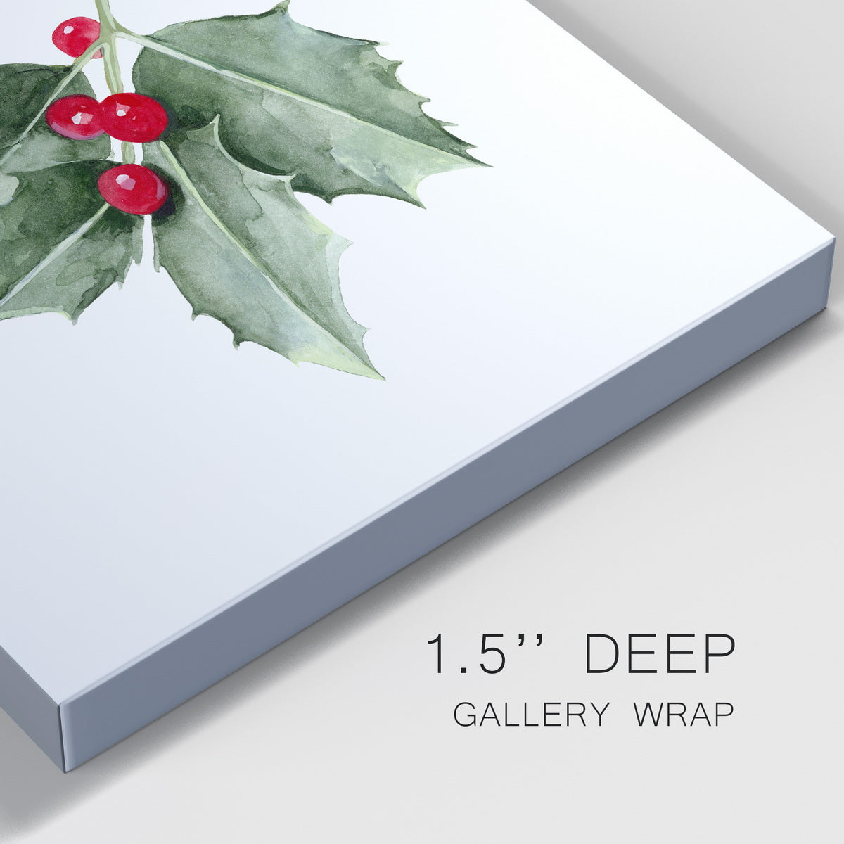 Christmas Holly II-Premium Gallery Wrapped Canvas - Ready to Hang