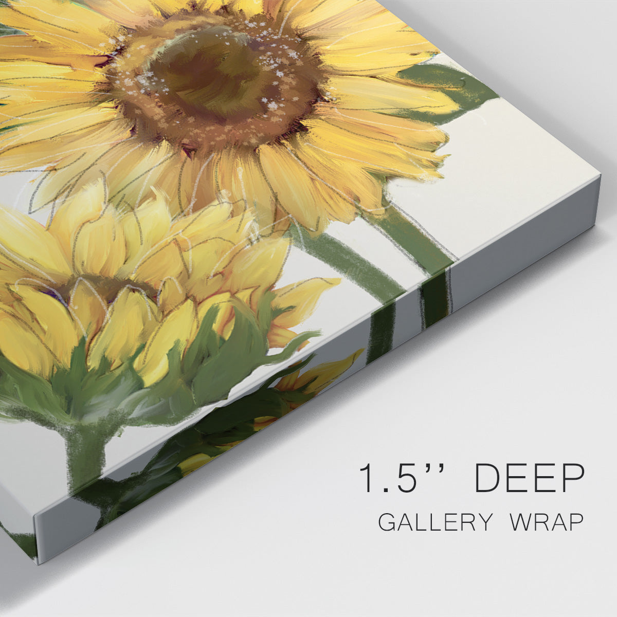Fresh Picked Sunflowers Premium Gallery Wrapped Canvas - Ready to Hang