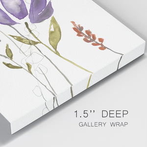 Ultraviolet Bouquet I-Premium Gallery Wrapped Canvas - Ready to Hang