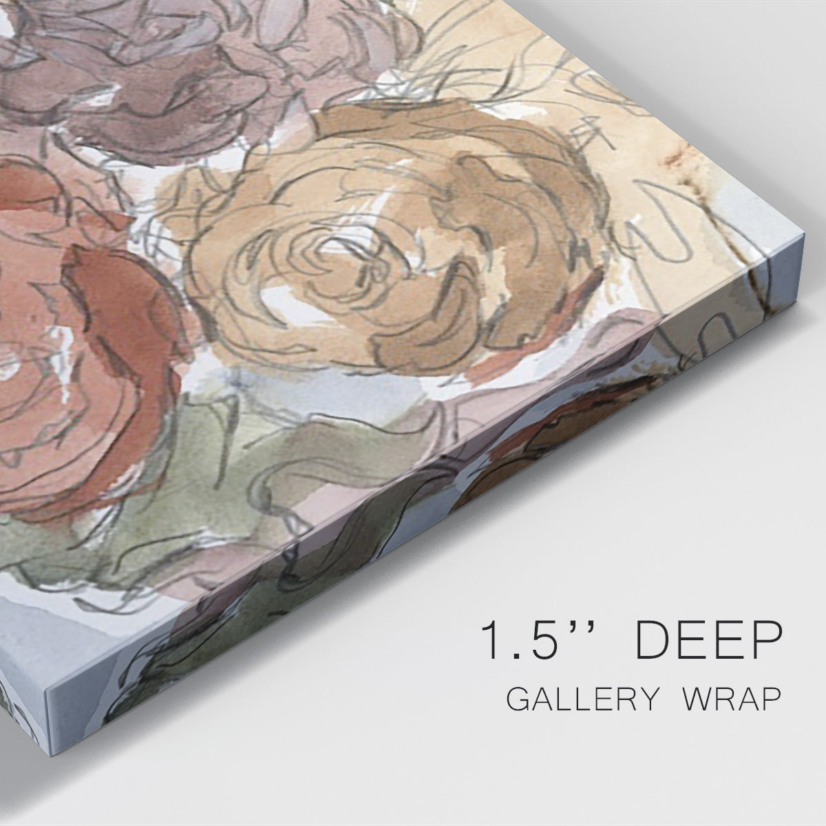 Cropped Floral Arrangement II Premium Gallery Wrapped Canvas - Ready to Hang