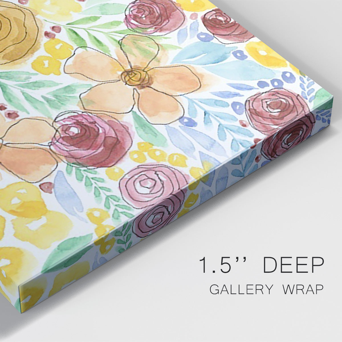 Flower Carousel I Premium Gallery Wrapped Canvas - Ready to Hang