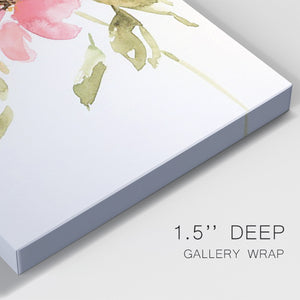 One Pink Bloom II Premium Gallery Wrapped Canvas - Ready to Hang