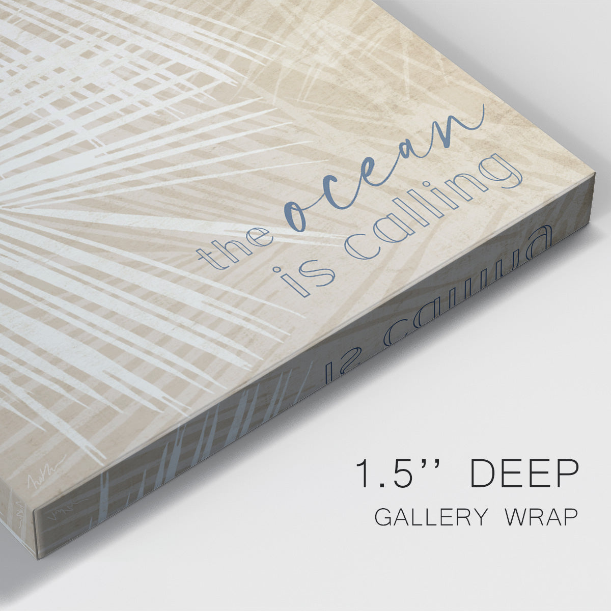 Ocean Calling Palms Premium Gallery Wrapped Canvas - Ready to Hang