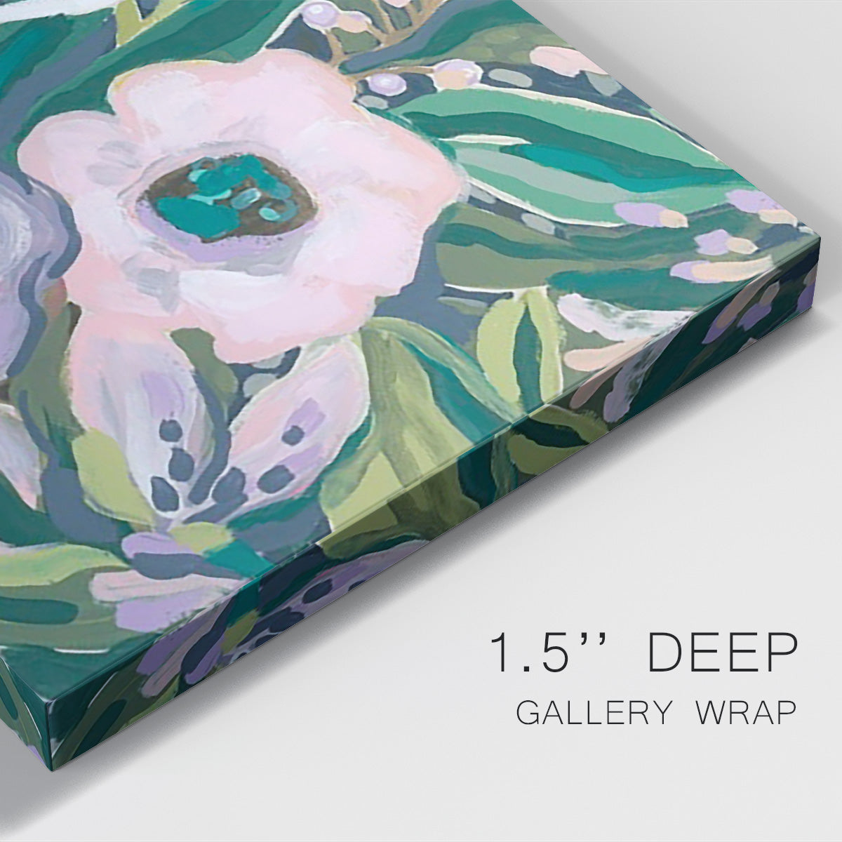Purple Jungle Garden II Premium Gallery Wrapped Canvas - Ready to Hang