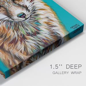 Teal Fox Premium Gallery Wrapped Canvas - Ready to Hang