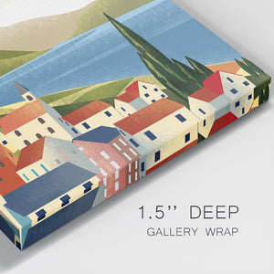 Illustrated Italian Landscape & Nature VIII-Premium Gallery Wrapped Canvas - Ready to Hang