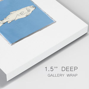 Block Print Fish IX-Premium Gallery Wrapped Canvas - Ready to Hang