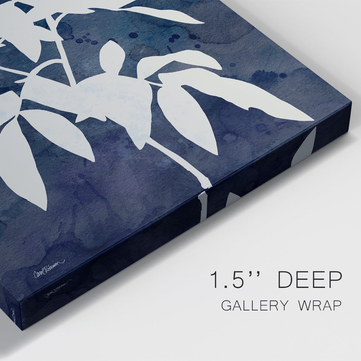 Indigo Botanical I Revisited Premium Gallery Wrapped Canvas - Ready to Hang