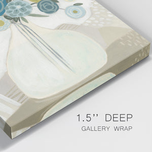 Blue Bohemian Bouquet II-Premium Gallery Wrapped Canvas - Ready to Hang