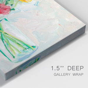 Painterly Soft Bouquet I Premium Gallery Wrapped Canvas - Ready to Hang