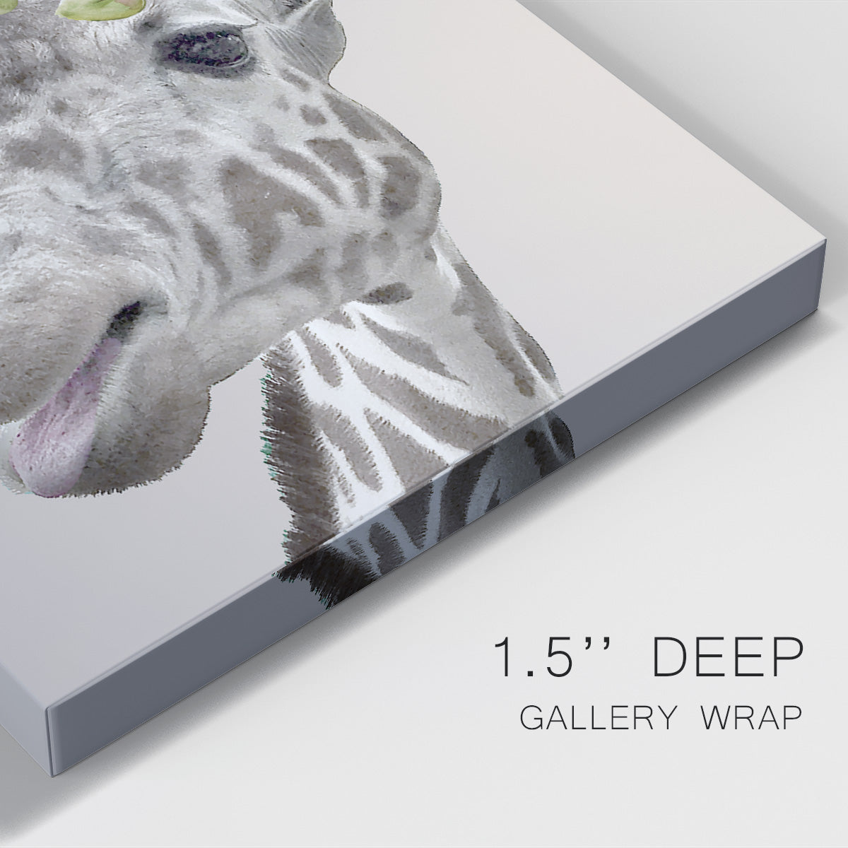 Peek A Boo Giraffe I Premium Gallery Wrapped Canvas - Ready to Hang