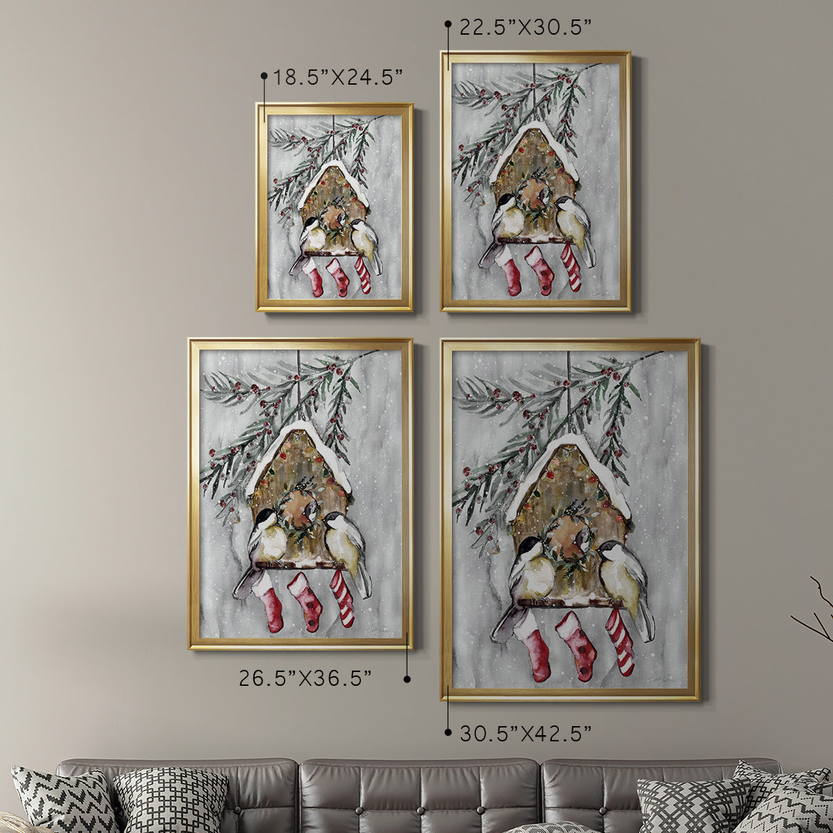 Winter Birds Premium Framed Print - Ready to Hang