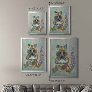 Fantastic Florals Raccoon Premium Framed Print - Ready to Hang