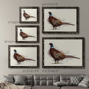 Pheasant Splash 1-Premium Framed Canvas - Ready to Hang