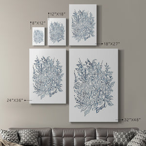 Summer Herb Garden Sketches I Premium Gallery Wrapped Canvas - Ready to Hang