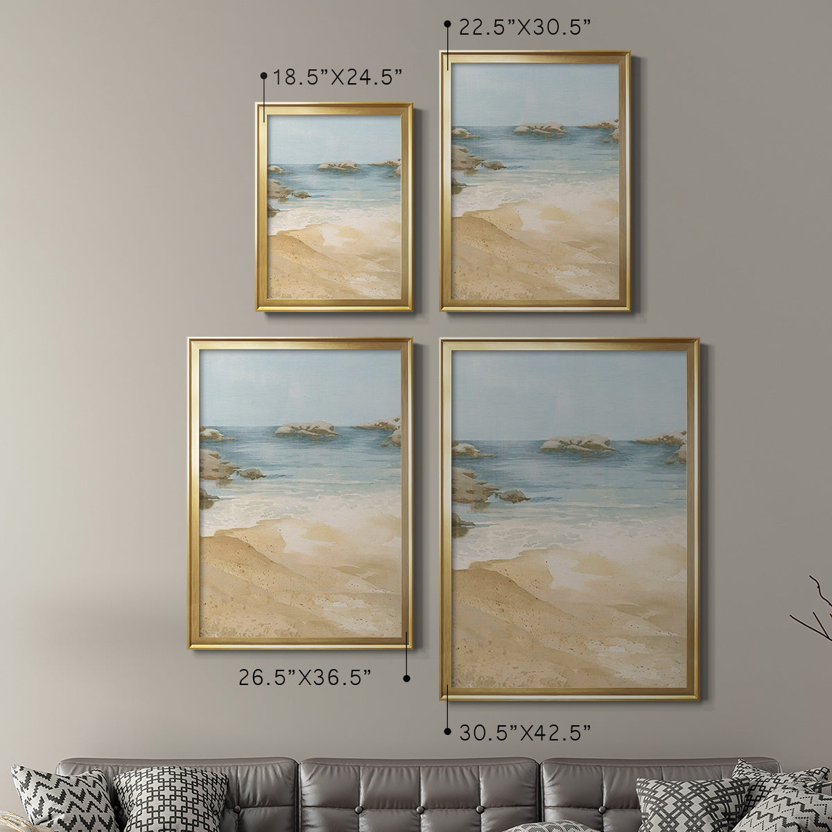 Tranquil Beach I Premium Framed Print - Ready to Hang
