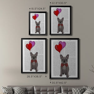 French Bulldog and Balloons Premium Framed Print - Ready to Hang