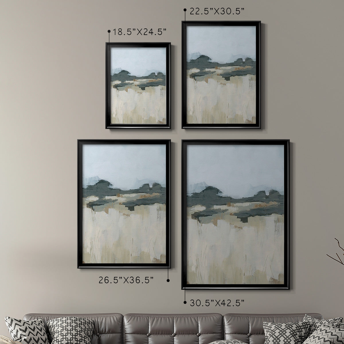Brushstroke Badlands II Premium Framed Print - Ready to Hang