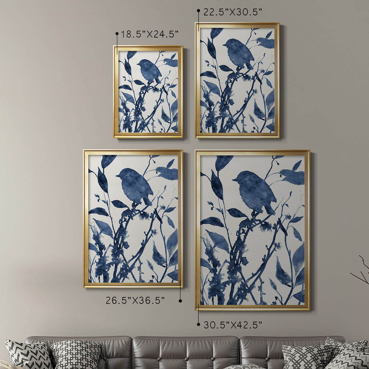 Bluebird Silhouette II Premium Framed Print - Ready to Hang